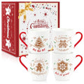 Set of 4 12 oz Ceramic Coffee Mugs J657772