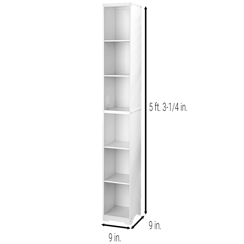 Narrow Storage Tower with 6 Shelves H3196