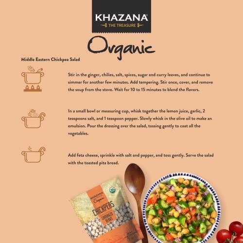 Organic Chickpeas 7lb Garbanzo Beans Non-GMO Gluten Free Kosher Lentils K637