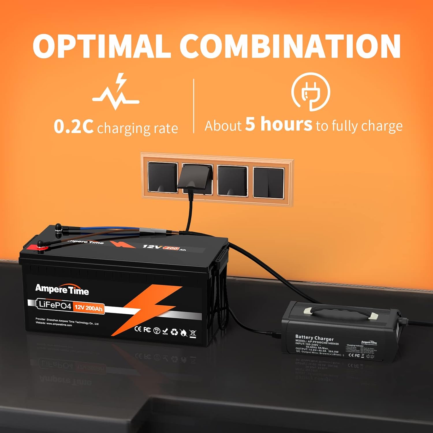 12V 200Ah LiFePO4 Battery with Built-in 100A BMS U896
