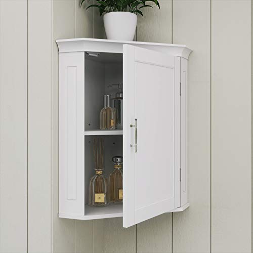 White Corner Storage Wall Cabinet P669211