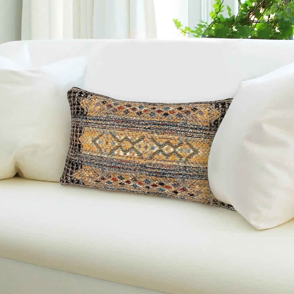 Marina Tribal Stripe Indoor Outdoor Throw Pillow