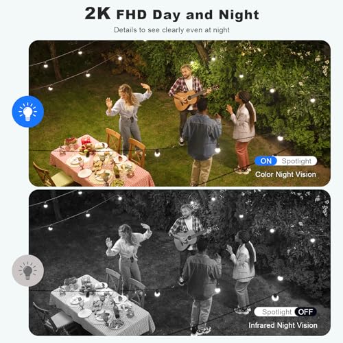 2K Pan/Tilt 360° View Solar/Battery Powered WiFi Security Cameras B632