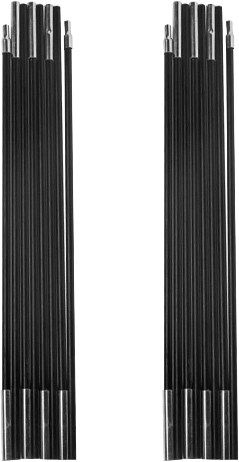 8mm 12.8ft Length Adjustable Fiberglass Tarp Poles 18 Sections N295065