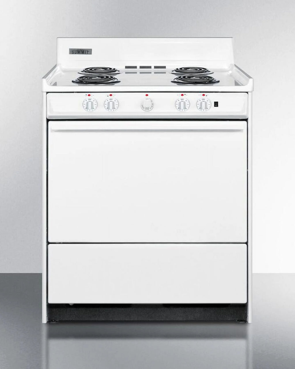 30" Freestanding Electric Range with 4 Burners 3.6 Cu. Ft. Capacity Manual Clean Storage Drawer Porcelain Oven in White E813