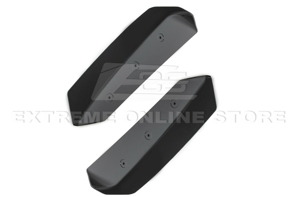 Painted Carbon Flash Metallic ABS Plastic Rear Trunk Lid Wing Spoiler Add-On Wickers Pair C6584