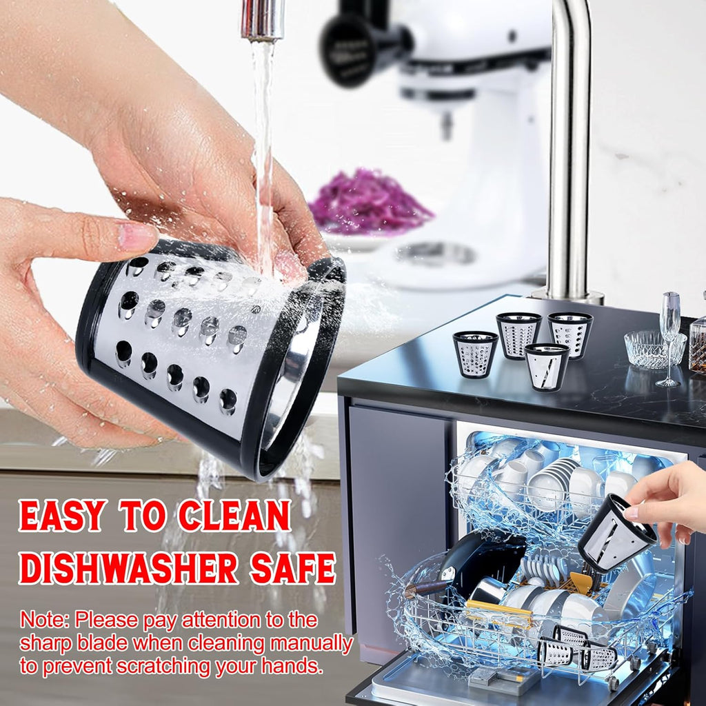 4 Blades Cheese Grater Attachment for KitchenAid Stand Mixer O738014