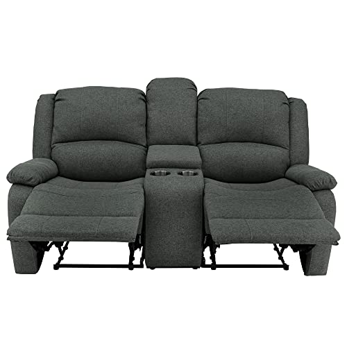 94" Double Recliner RV Sofa with Convertible Console V234