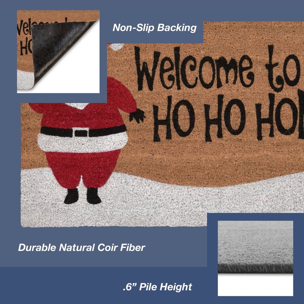 Natura Ho Ho Home Coir Doormat with Non-Slip Backing