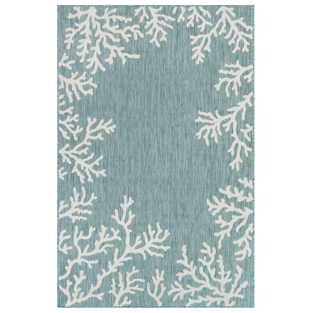 Carmel Coral Border Indoor Outdoor Area Rug