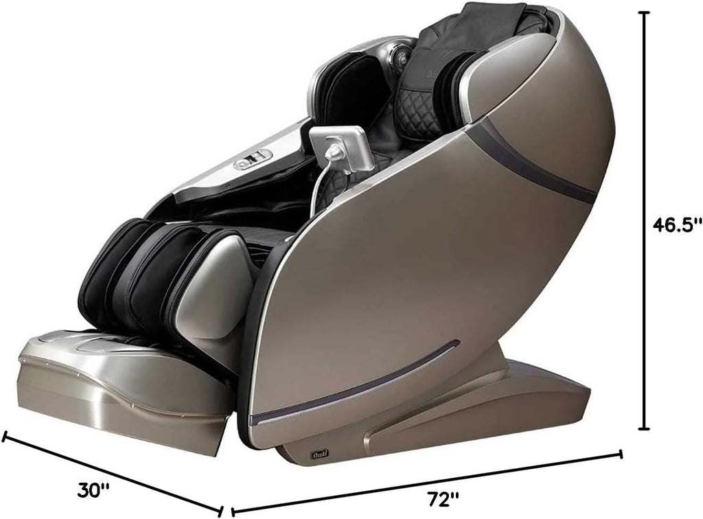 Black & Beige 3D L-Track Full Body Massage Chair I965318