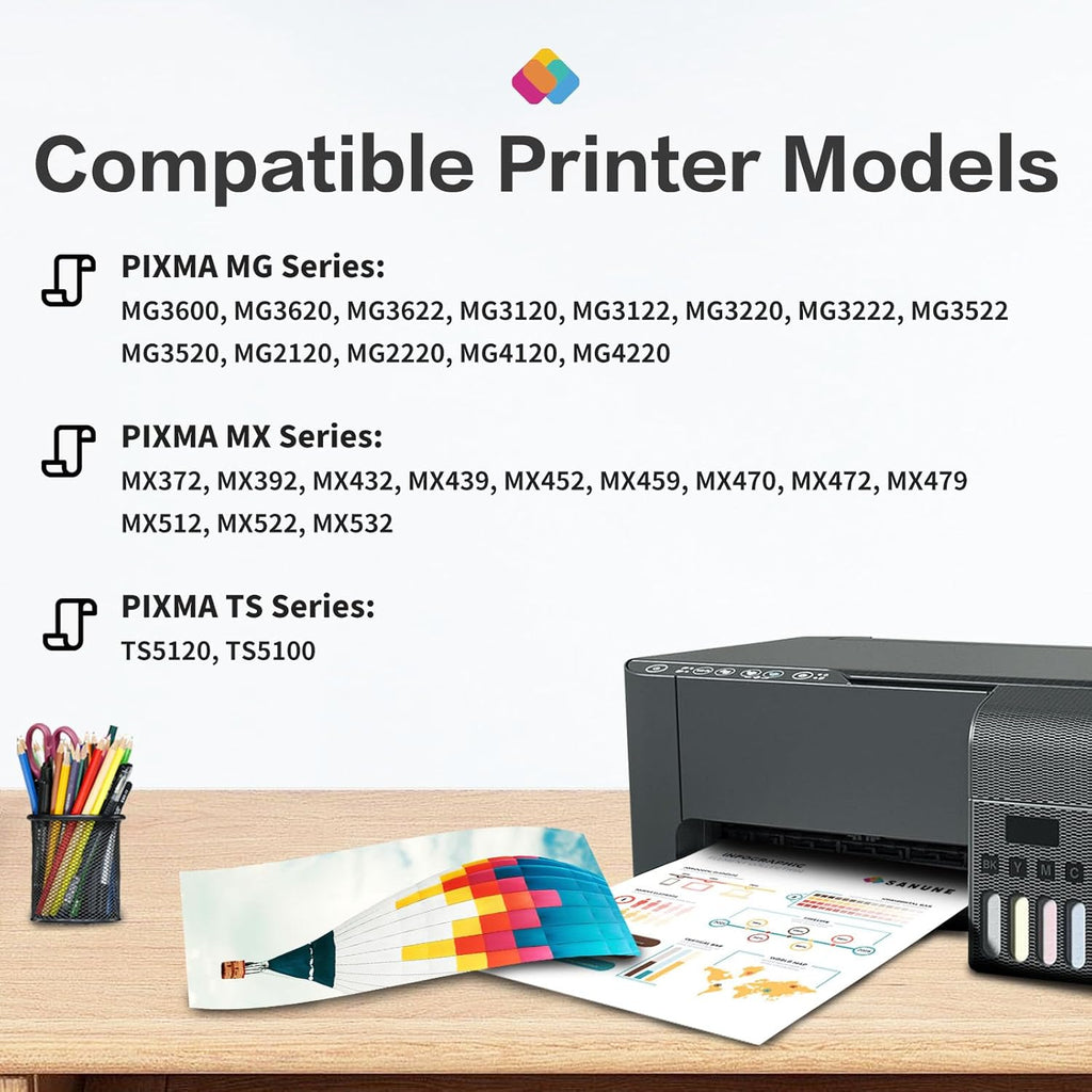 Remanufactured Ink Cartridge Combo Pack for Canon 240XL 241XL (1 Black, 1 Tri-Color) W38787