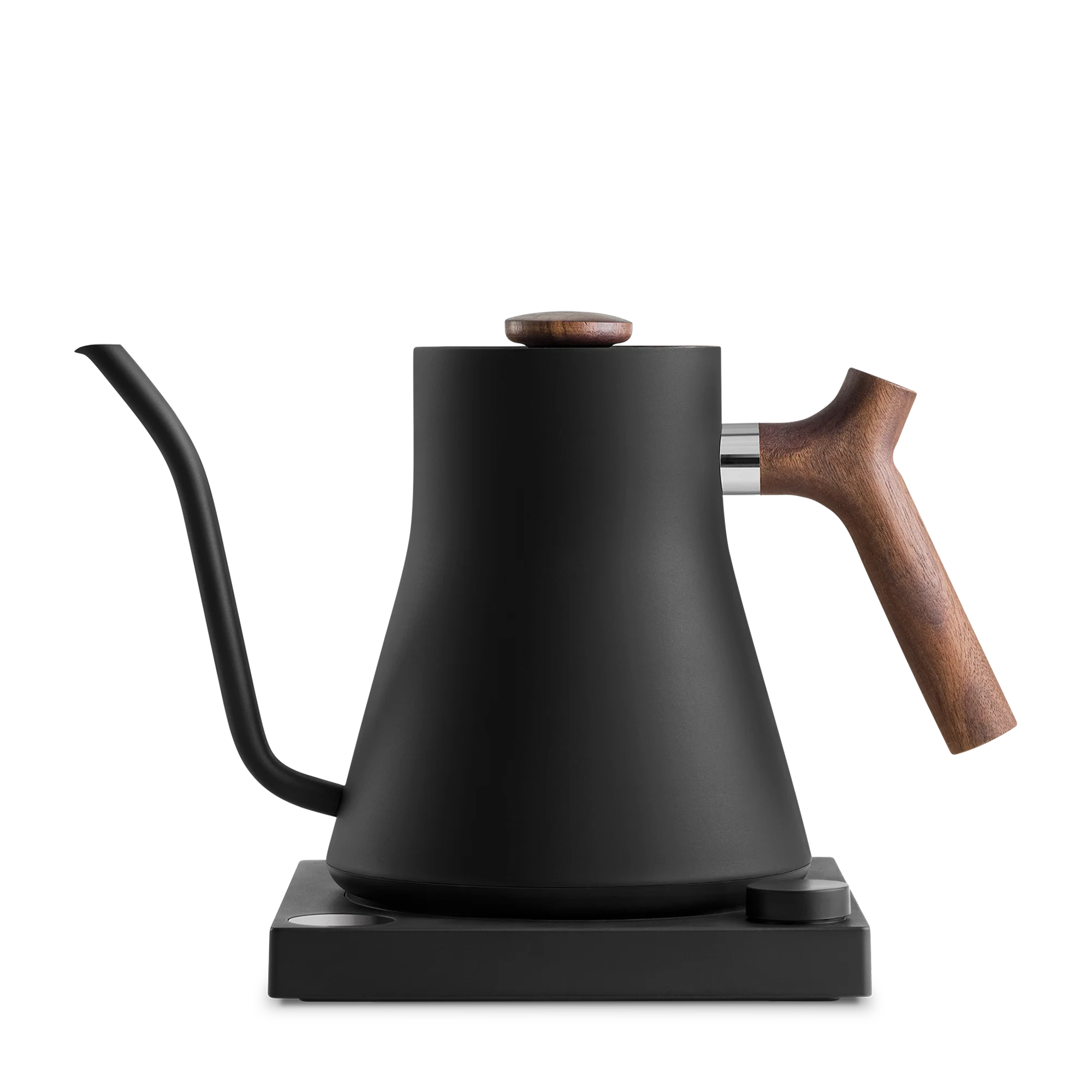 Matte Black Electric Pour Over Kettle with Walnut Handle J6363