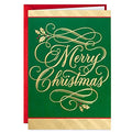 40 Cards with Envelopes Green and Gold Christmas Cards F5878