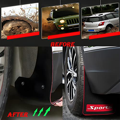 2Pcs PVC Black Mud Flaps Fender Splash Guards with Hardware R2069