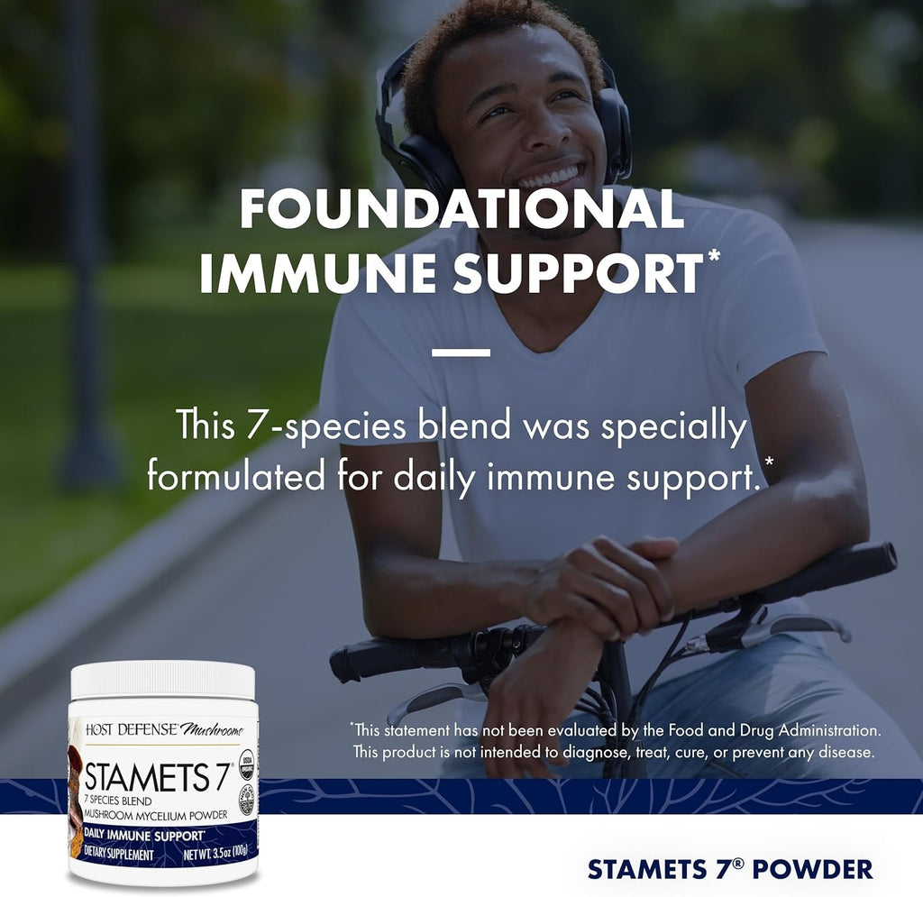 Bundle with Stamets 7 Mushroom Powder 3.5 oz & Lion's Mane Powder 3.5 oz D33047