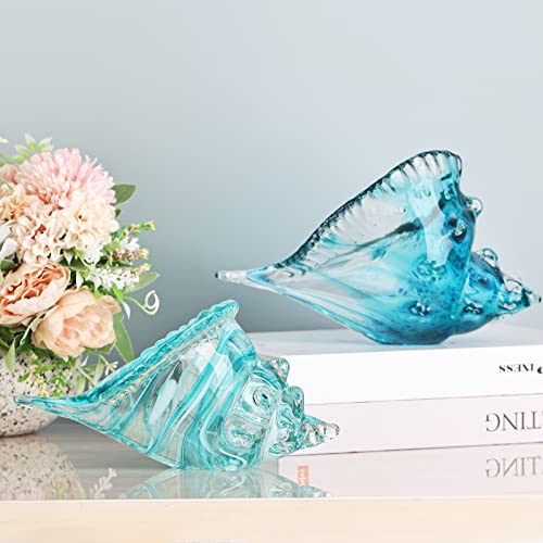 Blown glass conch statue U869039