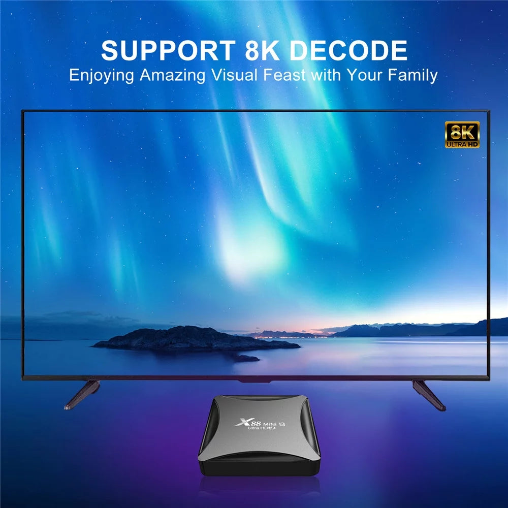 Android 13.0 TV Box 4GB RAM 64GB ROM Quad-Core 8K HDR10+ Ultra HD C20918