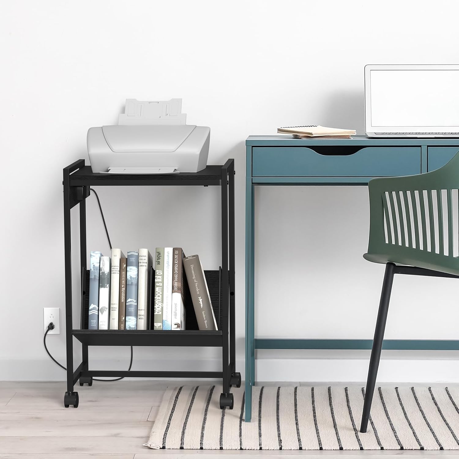 Black Record Player Table Z6482