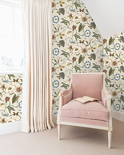 Alabaster Floral Peel and Stick Wallpaper R6728