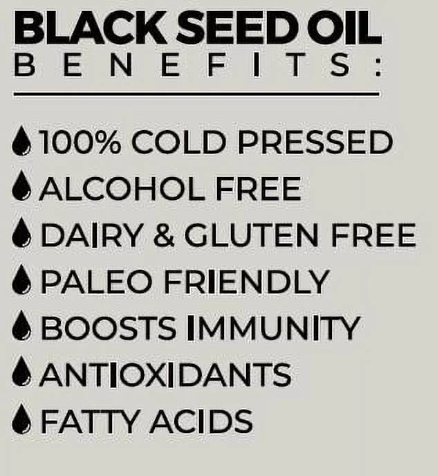 Black Seed Oil Dietary Supplement, Cold Pressed, 6 fl. oz., 35 Servings H618210