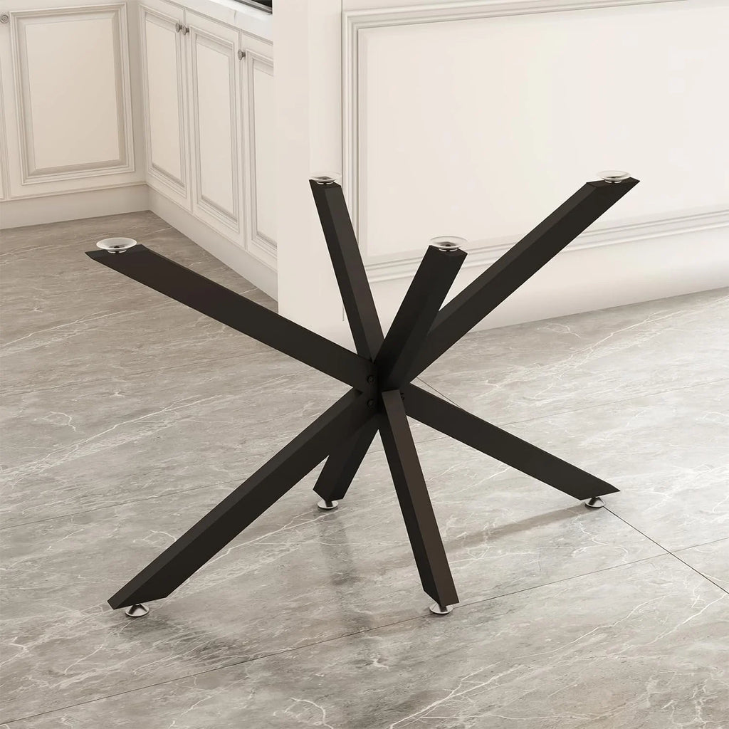 Black 28" Metal Dining Table Legs with Suction Cups U5935
