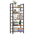 5 Tier Black Ladder Bookshelf I764