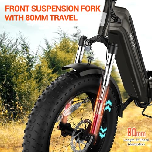 Folding Electric Bike with 20"x 4" Fat Tire Y398884