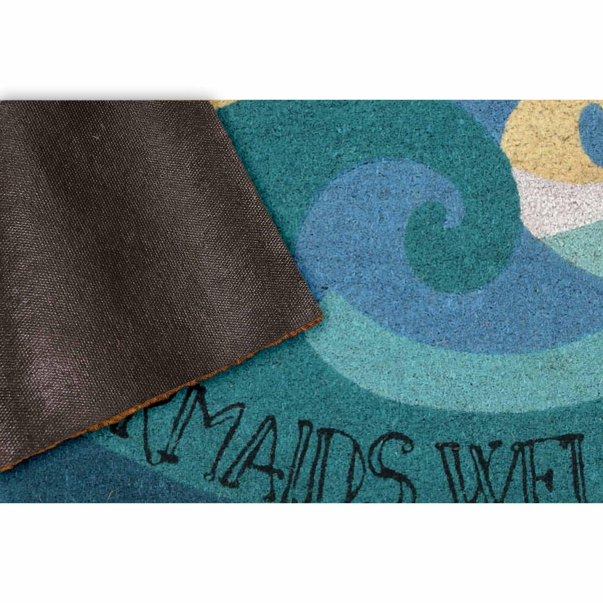 Natura Mermaids Welcome Coir Doormat with Non-Slip Backing