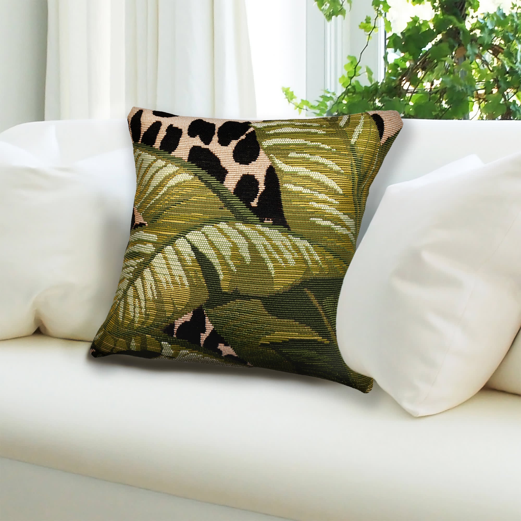 Marina Safari Indoor Outdoor Throw Pillow