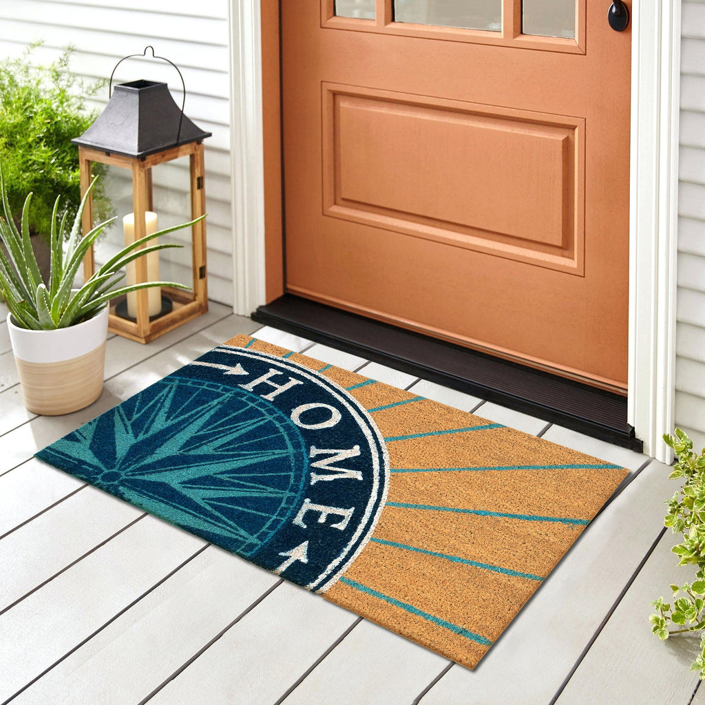 Natura Compass Coir Doormat with Non-Skid Backing