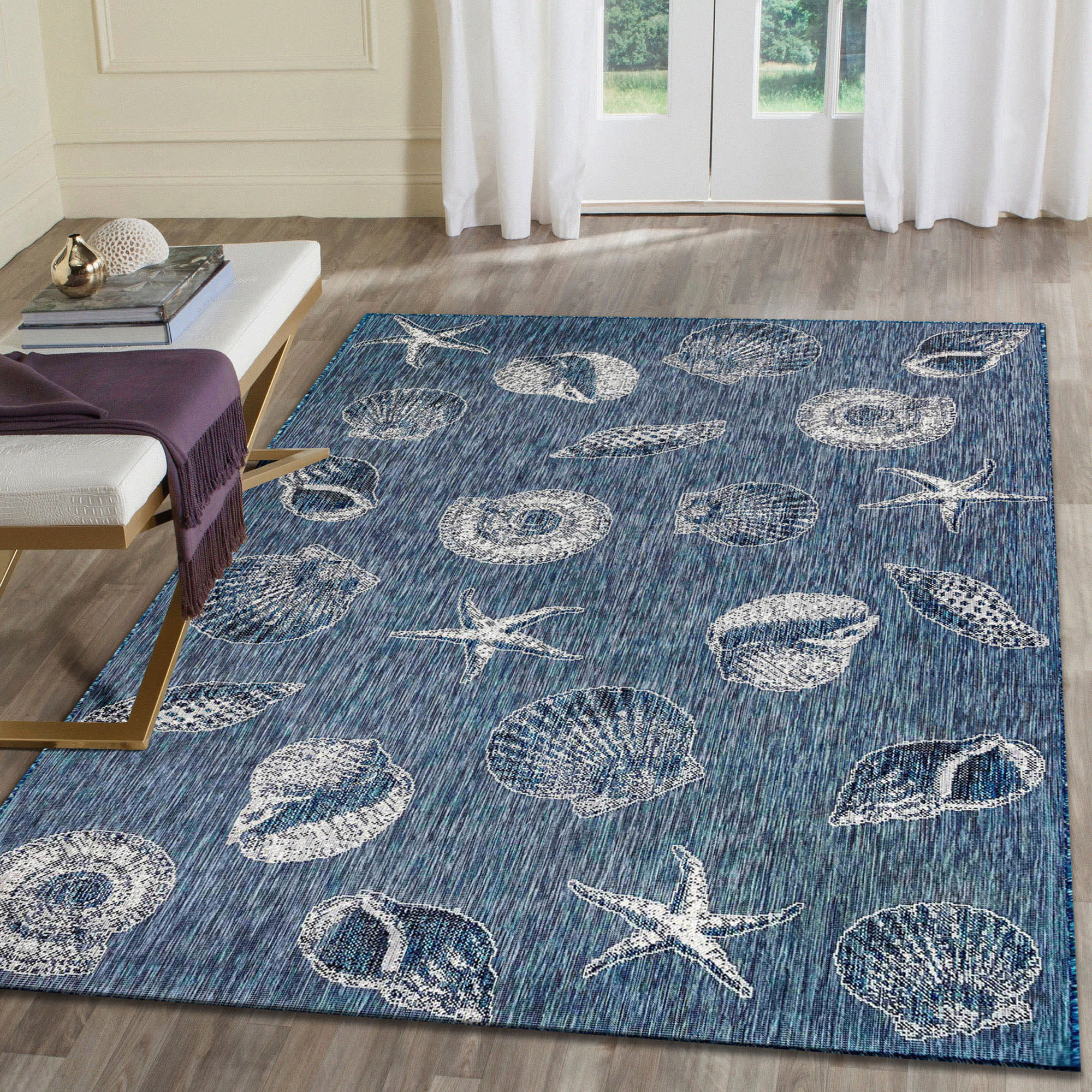 Carmel Shells Indoor Outdoor Area Rug