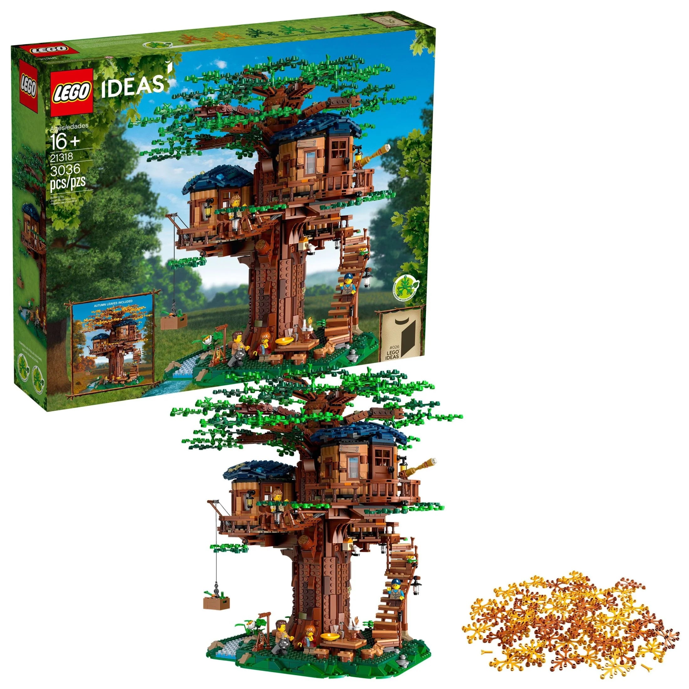 Tree House 21318 Building Set with 3 Cabins, Interchangeable Leaves, Minifigures and Bird Figure V86633
