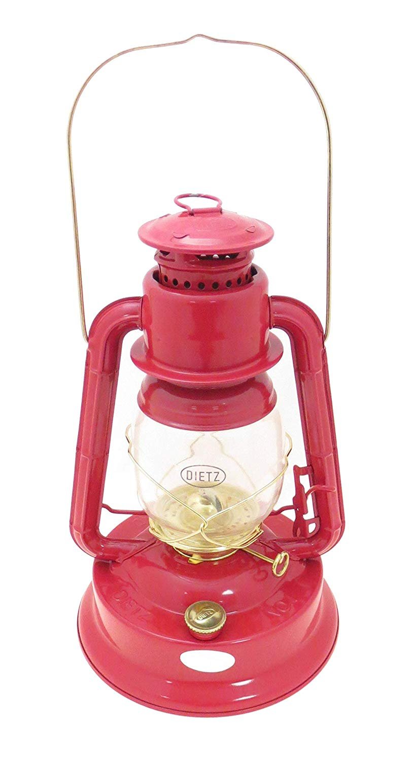 Red Gold Trim Oil Lamp Y243