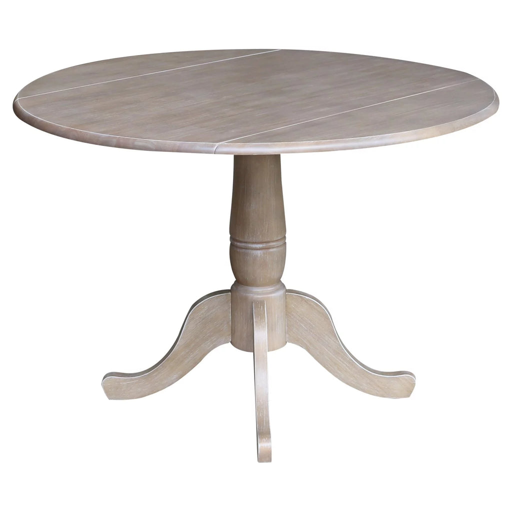 42" Round Dual Drop Leaf Pedestal Table W3416