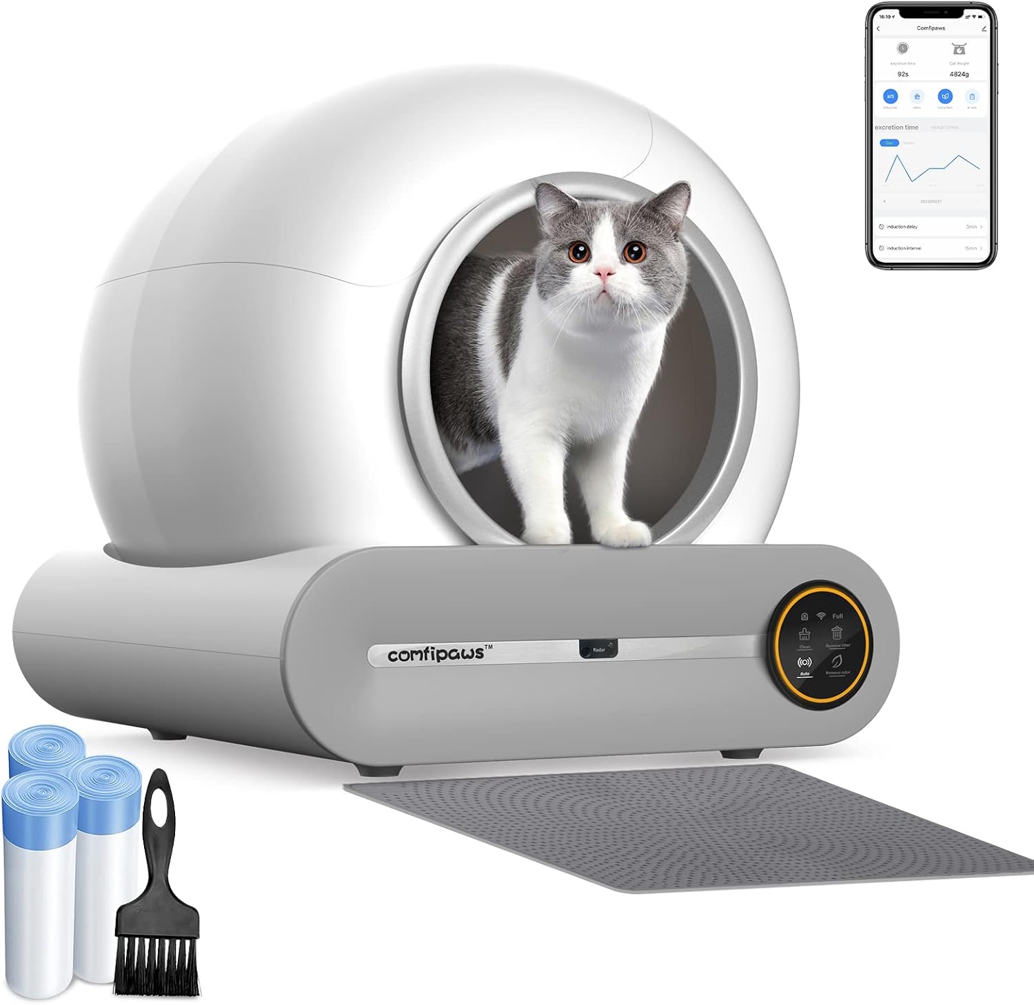 Automatic Self Cleaning Cat Litter Box with APP Control O7048