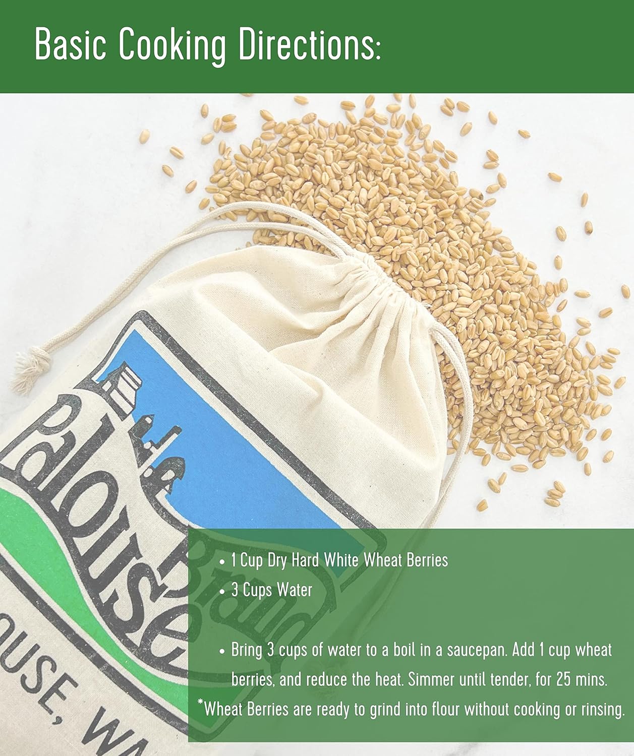 100 LBS Hard White Soft White Hard Red Winter Hard Red Spring Wheat Berries W704913
