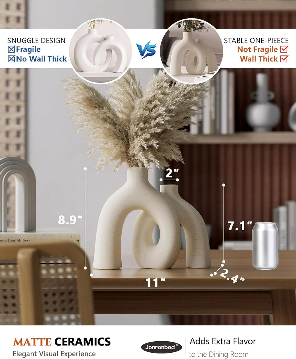 Set of 2 Ceramic Vases S472962