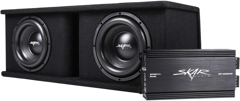 Dual 10" 2,400 Watt Loaded Subwoofer Enclosure with Amplifier Y61208