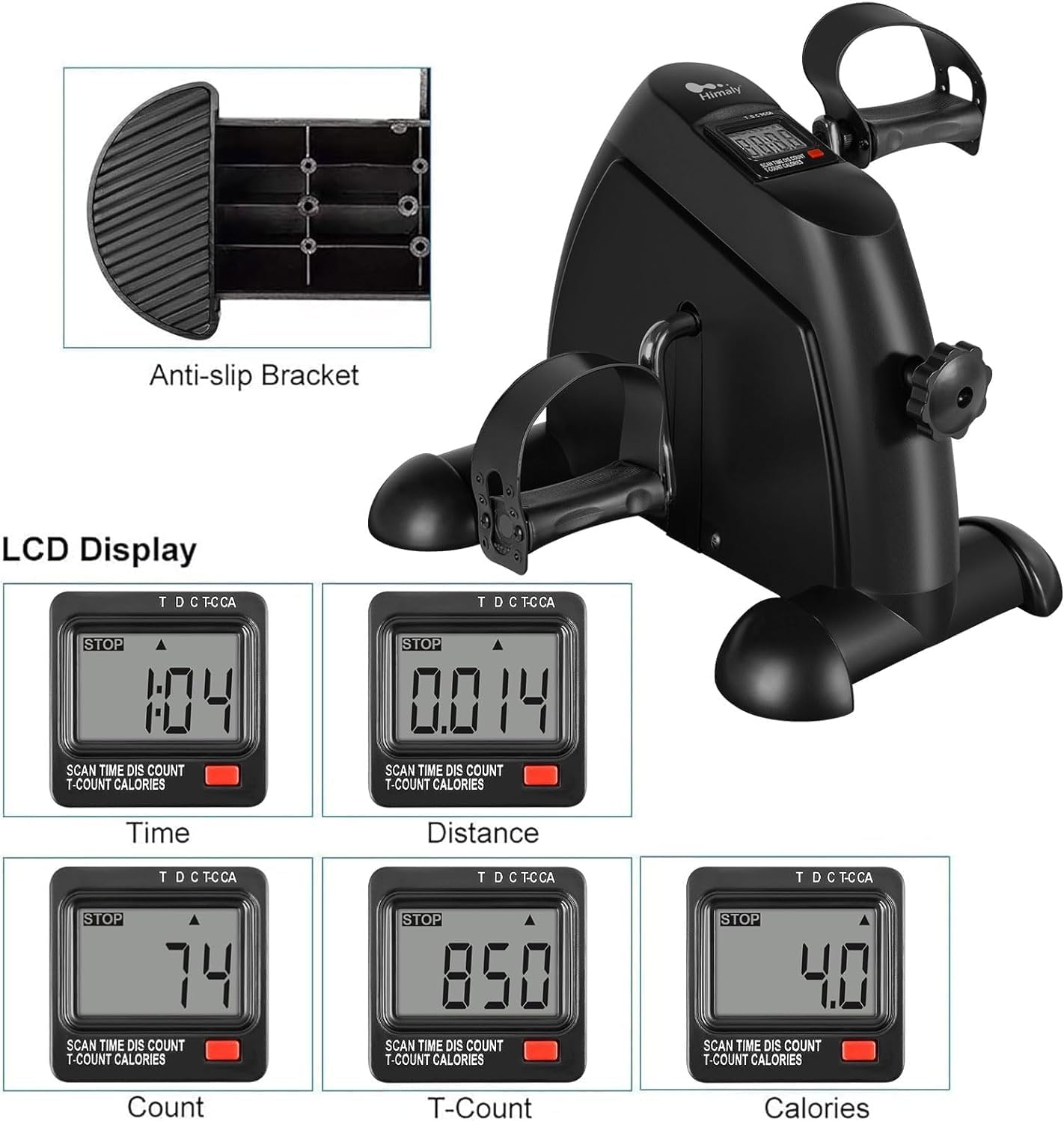 Under Desk Exercise Bike with LCD Screen I3850