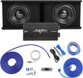 Dual 10" 2,400 Watt Loaded Subwoofer Enclosure with Amplifier Y61208