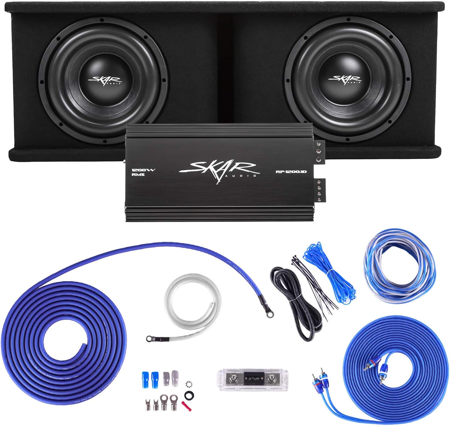Dual 10" 2,400 Watt Loaded Subwoofer Enclosure with Amplifier Y61208