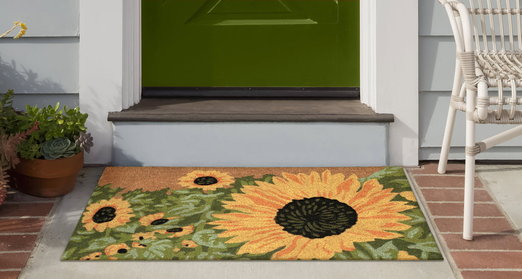 Natura Sunny Day Coir Doormat with Non-Slip Backing
