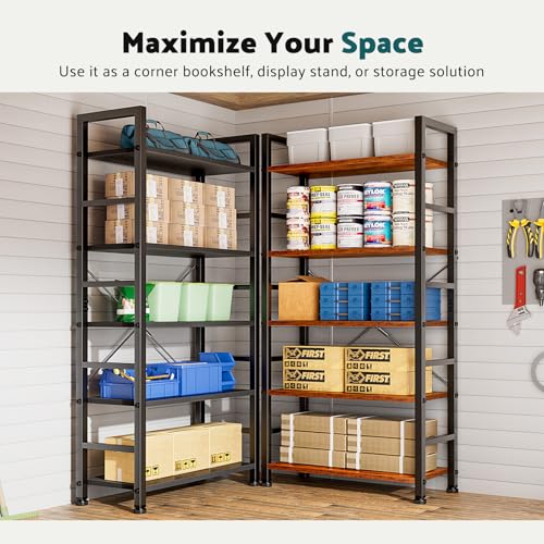 5 Tier Rustic Brown Book Shelf H3769