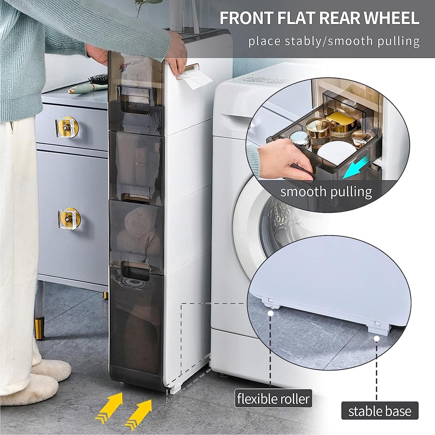 Floor-standing Bathroom Storage Cabinets H8462