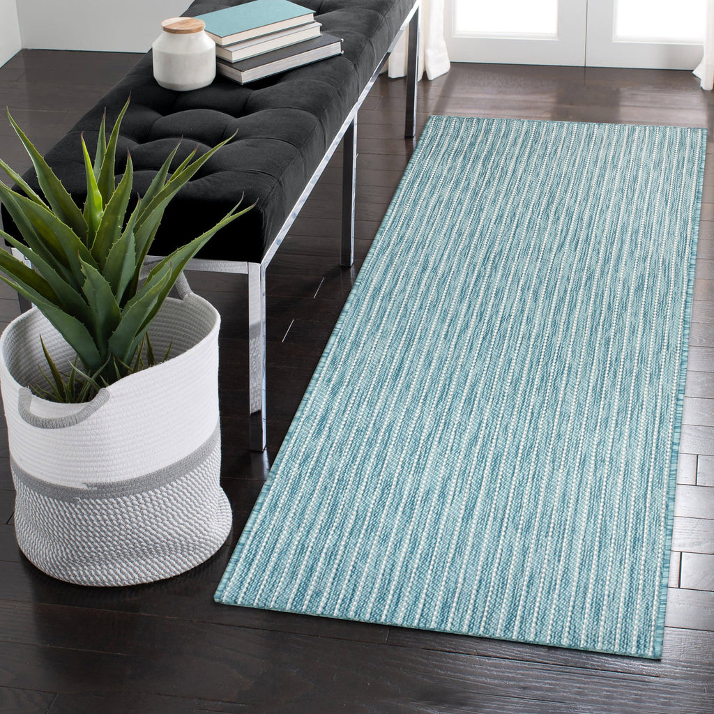 Carmel Texture Stripe Indoor Outdoor Area Rug