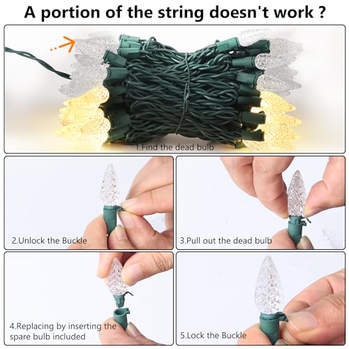 100 LED 33ft Cool White Mini String Lights W428