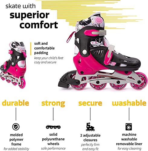 Pink Adjustable Inline Skates G6488