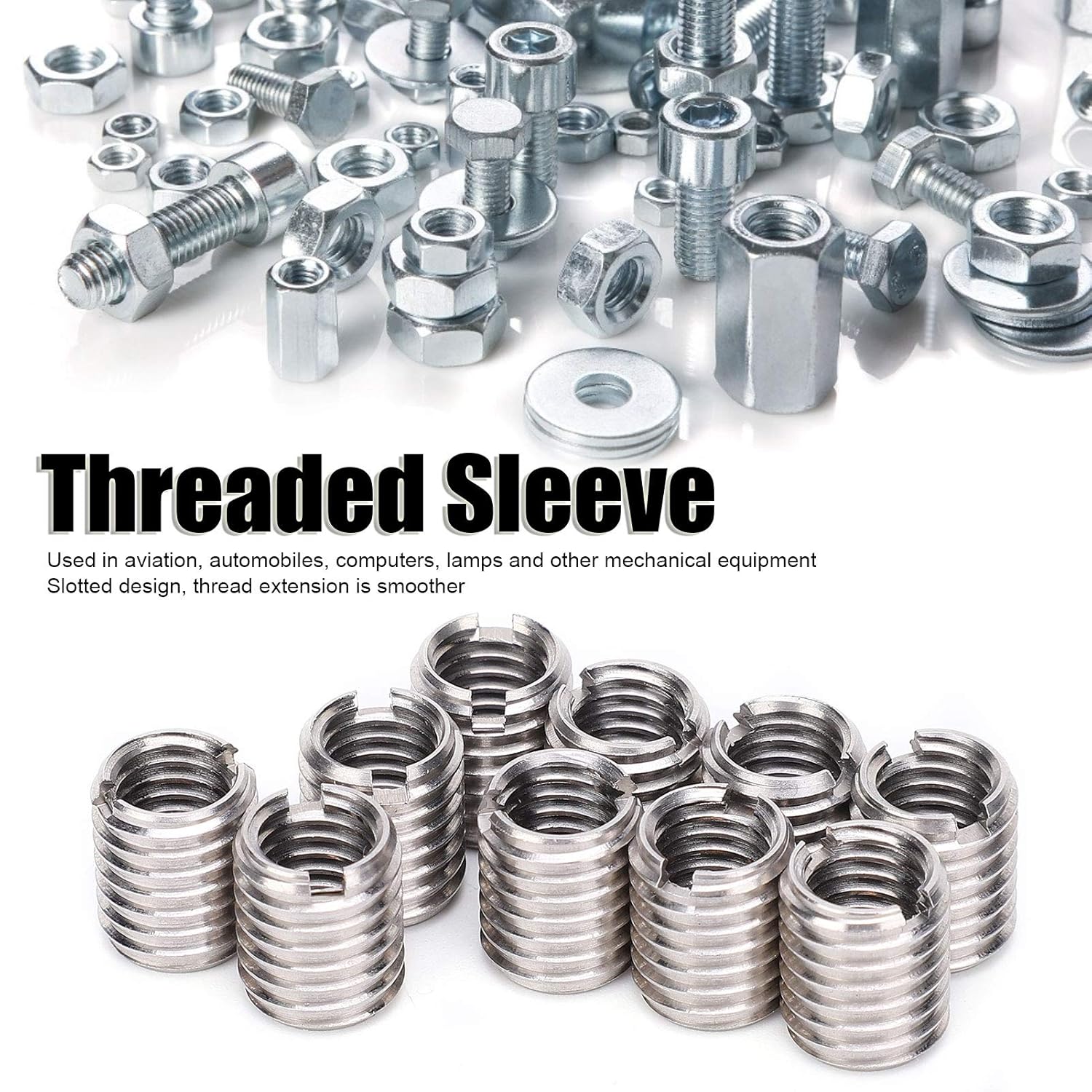 10Pcs Stainless Steel Hex Socket Drive Insert Nut for Wood Furniture (20 x15mm) G2190