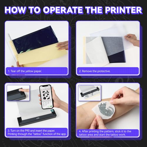 Wireless Bluetooth USB Tattoo Stencil Printer with Stencil Paper Q286